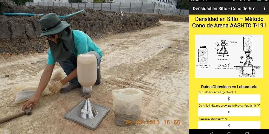 Control de Densidad de Campo con Cono de Arena en Monterrey
